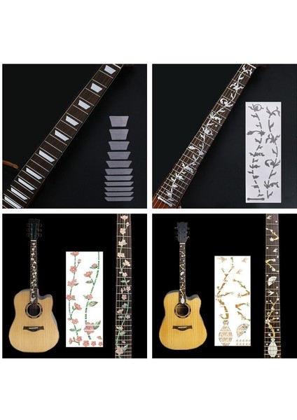 M Tarzı 28 Stilleri Ultra Ince Çapraz Kakma Çıkartmaları Klavye Etiketi Gitar Boyun Enstrüman Süslemeleri Akustik Gitar Bas Aksesuarı (Yurt Dışından) fiyatları