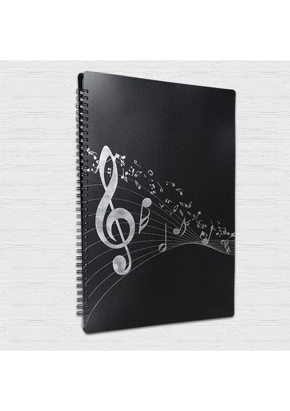 40 Sayfa Stili 24.8cm * 2cm * 31C Sayfalar Su Geçirmez Muore Kitap Klip Müzik Öğrencisi Siyah A4 Boyutu Klasör Enstrüman Aksesuarları (Yurt Dışından)