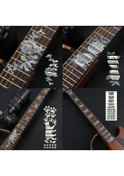 No.5 Tarzı 16 Stilleri Çapraz Kakma Çıkartmaları Klavye Çıkartmaları Ukulele Gitar Aksesuarları Elektro Akustik Gitar Bas Ultra Ince Etiket (Yurt Dışından)
