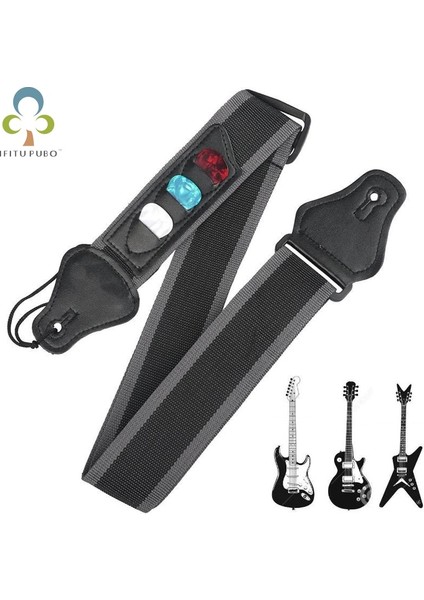 1 Askı 30 Karışık Seçim Stili 3 Gitar Seçtikleri ile Ayarlanabilir Elektro Gitar Askı Tutucular Pu Deri Akustik Gitar Bas Askı Kemer Aksesuarları Uçları Gyh (Yurt Dışından) fırsatları