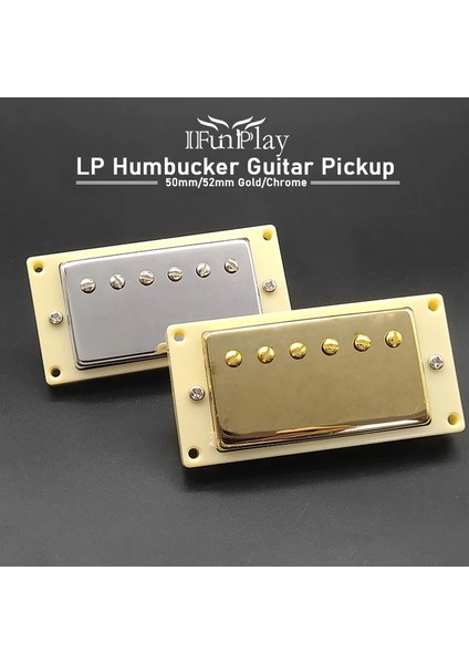 Mavi Stil Humbucker Elektro Gitar Pikap Krom Saplı Köprü Pikap Lp Tarzı Elektro Gitar Goldchrome Için Halkalı (Yurt Dışından)