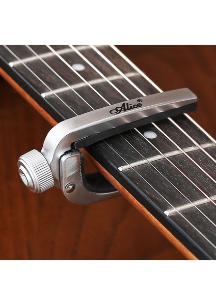 Gümüş Tarzı Gitar Capos Elektrik Akustik Gitar Capo Bas Keman Ukulele Capotraste Tek Elle Akort Kelepçe Tetik 3 Renk Metal Capo (Yurt Dışından)