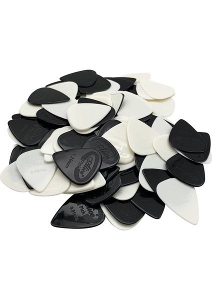 0.81MM Beyaz Stil Gitar Seçtikleri Akustik Elektro Guitarra Bas Naylon Arabulucu Mızrap Kalınlığı Renk (Yurt Dışından)