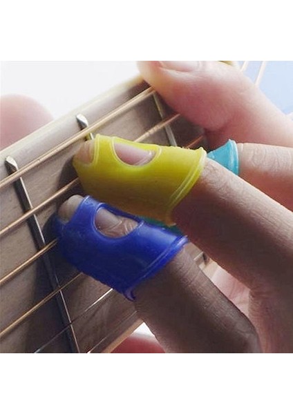 Pembes Tarzı Et Gitar Silikon Parmak Ucu Koruyucu Jel Parmak Koruyucular Guitarra Telleri Parmak Koruyucular Başparmak Tırnak Koruyucu Kapak Sıcak (Yurt Dışından) fiyatları