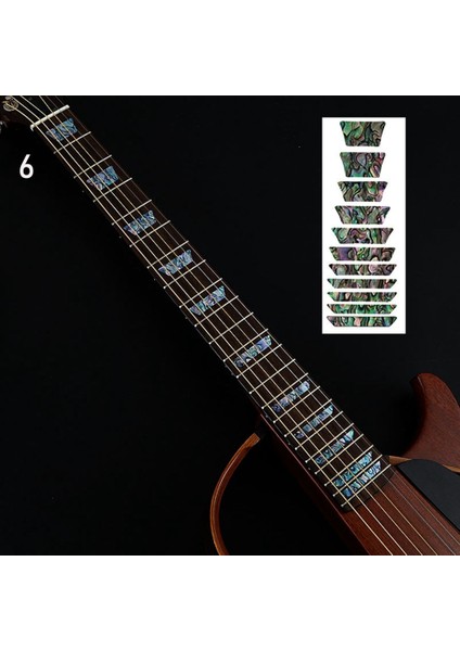 No.6 Tarzı 22 Stilleri Ultra Ince Çapraz Kakma Çıkartmaları Klavye Etiketi Müzik Enstrümanı Süslemeleri Elektrik Akustik Gitar Bas Parçaları (Yurt Dışından)