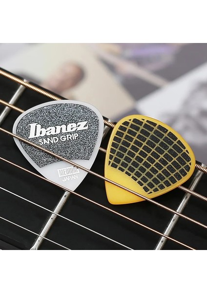 Standart Siyah 0,8 mm Stili Ibanez Grip Wizard Serisi Sand Grip Plectrum Elektro Akustik Gitar Seçimi, 1 Parça Japonya'da Üretilmiştir (Yurt Dışından)