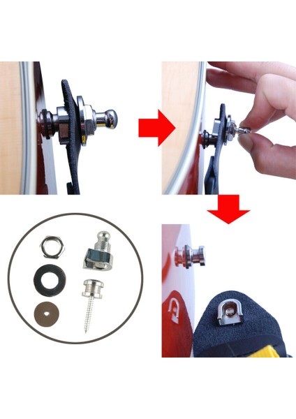 Altın Tarzı 2 Adet Gitar Askı Deri Mat Metal Düğme ile Kilit Sıkı Tutun Akustik Elektro Bas Gitar Askısı Için Kolay Vidayı Çıkarın (Yurt Dışından)
