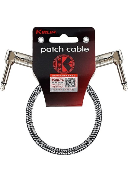 Siyah Stil Eter Patch Kablo Efekt Pedal Örgü Kumaş Kablo " Açıdan Açıya Mono Fiş Kablo (Yurt Dışından)