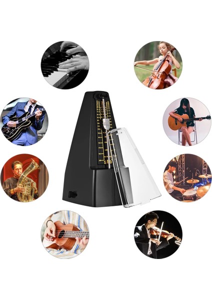 Bir Stil Yazın Standart Evrensel Gitar Metronom Mekanik Metronom Gitar Keman Için Abs Malzeme Piyano Bas Davul Yeni Başlayanlar Için Uygulama (Yurt Dışından)