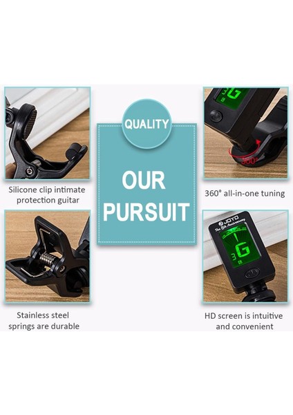 Jt-2 Elektronik Akort Stili Elektronik Gitar Tuner Dönebilen Klipsli Tuner LCD Ekran Kromatik Akustik Gitar Bas Keman Ukulele Siyah Gitar Parçaları (Yurt Dışından)