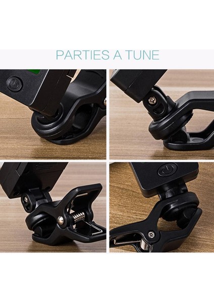 Jt-1 Elektronik Akort Stili Elektronik Gitar Tuner Dönebilen Klipsli Tuner LCD Ekran Kromatik Akustik Gitar Bas Keman Ukulele Siyah Gitar Parçaları (Yurt Dışından) indirimleri