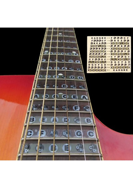 Sıcak Satış Taşınabilir Gitar Klavye Not Etiket Müzik Ölçeği Klavye Acemi Gitar Terazi Çıkartmalar (Yurt Dışından) fiyatları