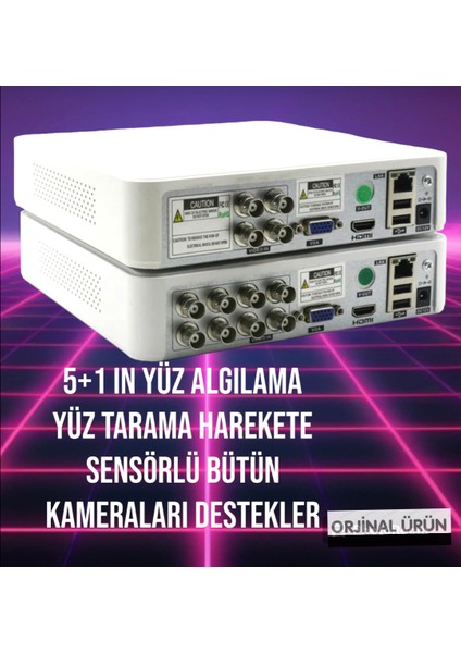 4 Kameralı Set Gece Görüşlü Otomatik Sensörlü Cepte Izleme Yüksek Çözümlü Yüz Tanımalı Hareket Sansürlü 5 Megapiksel Full Hd Kamera Net Gürültü Su Geçirmez Tuz Dayanaklı L