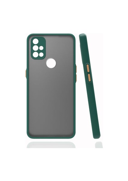 One Plus Nord N10 5g Kenarları Renkli Arkası Buğulu Şık Hux Silikon Kılıf