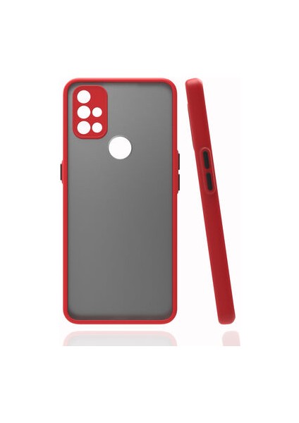 One Plus Nord N10 5g Kenarları Renkli Arkası Buğulu Şık Hux Silikon Kılıf