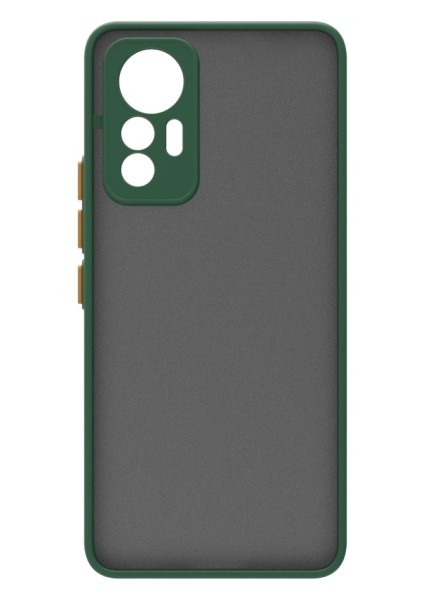 Xiaomi Mi 12 Lite Kenarları Renkli Arkası Buğulu Şık Hux Silikon Kılıf