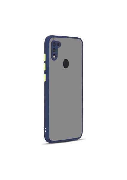 Samsung Galaxy M11 Kenarları Renkli Arkası Buğulu Şık Hux Silikon Kılıf
