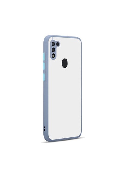 Samsung Galaxy M11 Kenarları Renkli Arkası Buğulu Şık Hux Silikon Kılıf