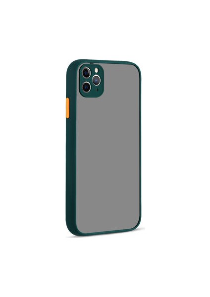 Apple iPhone 11 Pro Max Kılıf Neonix Kenarları Renkli Silikon Kapak