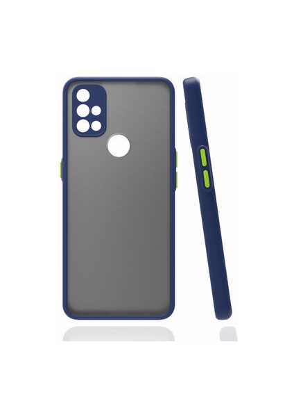 One Plus Nord N10 5g Kenarları Renkli Arkası Buğulu Şık Hux Silikon Kılıf