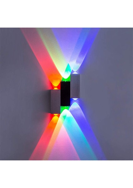 Lx-Led Alüminyum Duvar Lambası 6W Karışık Renkli (Yurt Dışından)