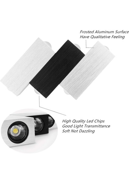 Lx-Led Alüminyum Duvar Lambası 6W Karışık Renkli (Yurt Dışından)