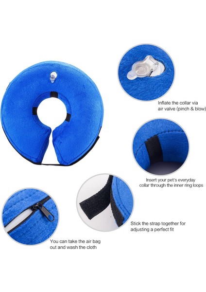 Pet Şişme Yaka Mavi Velcro Xl (Yurt Dışından) fiyatları