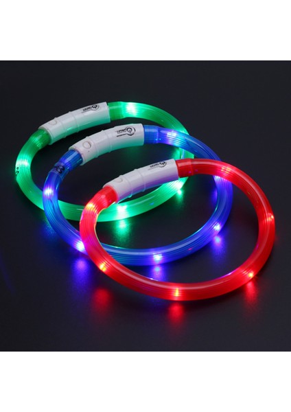 Lx-Led Işık Yayan Evcil Hayvan Tasması-Mavi 50CM (Yurt Dışından)