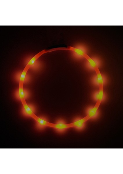 LED Evcil Hayvan Tasması-Işık Şeridi TURUNCU-35CM (Yurt Dışından)