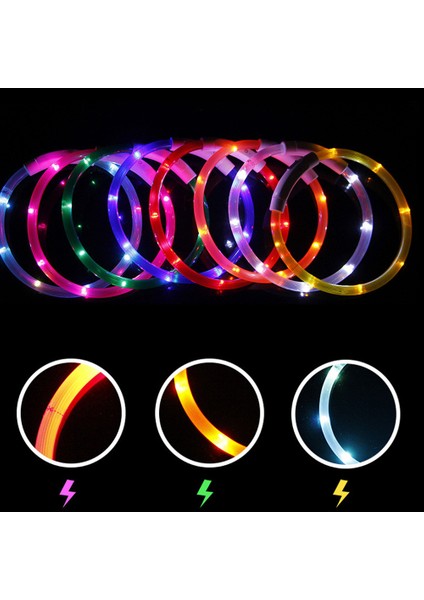 LED Evcil Hayvan Tasması-Işık Şeridi TURUNCU-35CM (Yurt Dışından) fiyatları