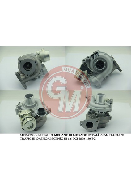 Turbo Komple Trafic III-116HP Megane Iii-Iv Fluence Scenic-Kadjar-Talisman 1.6 Dci 130HP 144114822R 42058