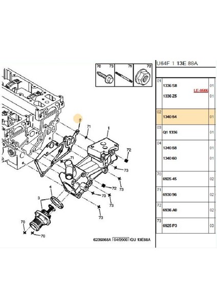 Termostat Conta 206 307 308 406 407 C4 C5 Xsara EW10 (134054)