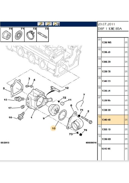 Termostat Kapak Conta Partner Berlingo 1,9d (134048)