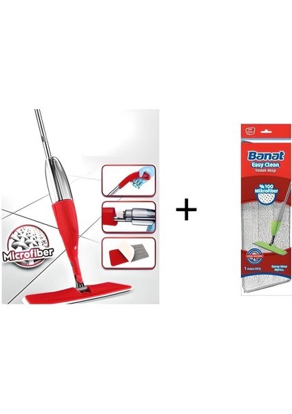 Easyclean Sprey Mop + Easyclean Yedek Paspas