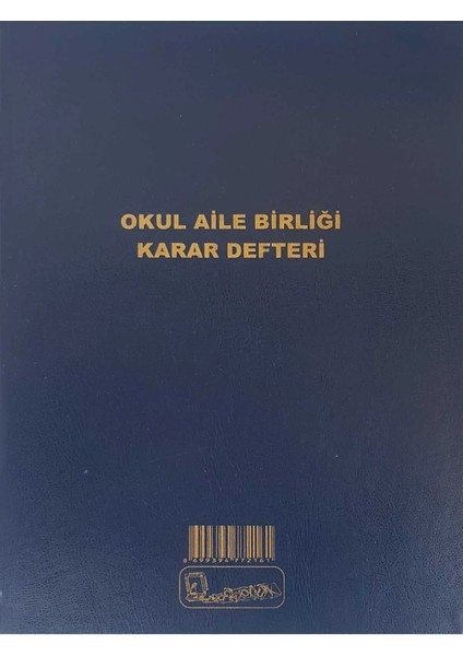 Okul Aile Birliği Karar Defteri Cilt Kapak