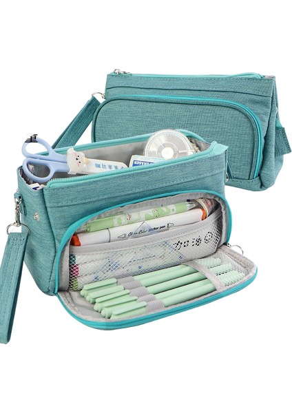 Çok Fonksiyonlu Kalem Kutusu Niş Kırtasiye Çantası Öğrenci Büyük Kapasiteli Taşınabilir Kırtasiye Çantası (Yurt Dışından)