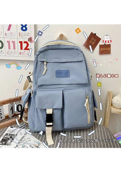 Rahat Sırt Çantası Baskı Olmadan Düz Renk Sırt Çantası Erkekler ve Kadınlar Için Tuval Iş Kıyafeti Tarzı Erkekler Için Okul Çantası (Yurt Dışından) fiyatları