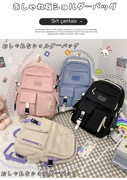 Rahat Sırt Çantası Baskı Olmadan Düz Renk Sırt Çantası Erkekler ve Kadınlar Için Tuval Iş Kıyafeti Tarzı Erkekler Için Okul Çantası (Yurt Dışından) indirimleri