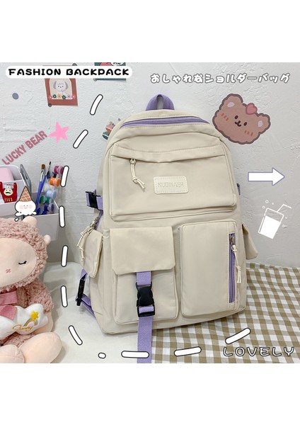 Rahat Sırt Çantası Baskı Olmadan Düz Renk Sırt Çantası Erkekler ve Kadınlar Için Tuval Iş Kıyafeti Tarzı Erkekler Için Okul Çantası (Yurt Dışından) fiyatları