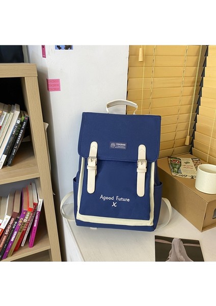 Büyük Kapasiteli Sırt Çantası, Taşınabilir Öğrenci Okul Çantası, Kore Versiyonu, Düz Renk, Basit, Çok Yönlü ve Gündelik Sırt Çantası (Yurt Dışından) fiyatları