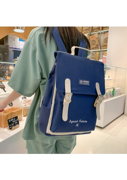 Büyük Kapasiteli Sırt Çantası, Taşınabilir Öğrenci Okul Çantası, Kore Versiyonu, Düz Renk, Basit, Çok Yönlü ve Gündelik Sırt Çantası (Yurt Dışından) modelleri