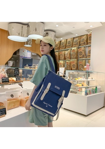 Büyük Kapasiteli Sırt Çantası, Taşınabilir Öğrenci Okul Çantası, Kore Versiyonu, Düz Renk, Basit, Çok Yönlü ve Gündelik Sırt Çantası (Yurt Dışından) fırsatları