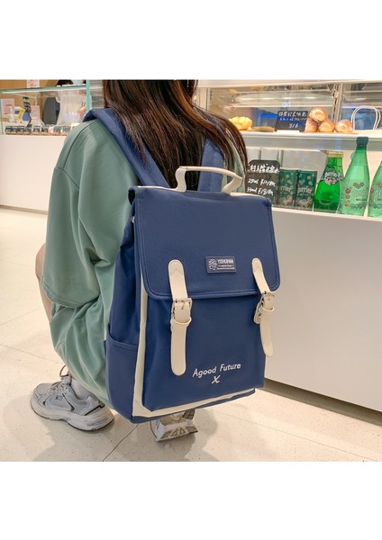 Büyük Kapasiteli Sırt Çantası, Taşınabilir Öğrenci Okul Çantası, Kore Versiyonu, Düz Renk, Basit, Çok Yönlü ve Gündelik Sırt Çantası (Yurt Dışından) indirimleri