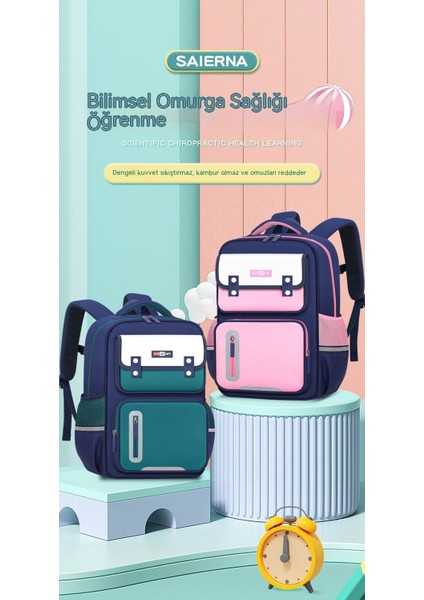 Yeni Ilkokul Okul Çantası Dekompresyon Omurga 1-3-6 Sınıf Ingiliz Tarzı Büyük Kapasiteli Çocuk Okul Çantası (Yurt Dışından) indirimleri