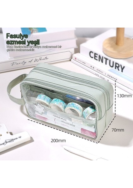 Taşınabilir Üç Katmanlı Büyük Kapasiteli Şeffaf Kalem Çantası Kız Versiyonu 2023 Yeni Ortaokul Kurşun Kalem Kutusu (Yurt Dışından) indirimleri