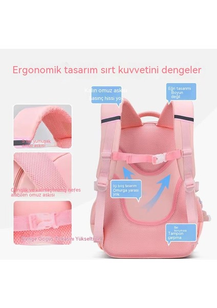 Yeni Kız Okul Çantası Ilkokul Öğrencisi 1-3-6-9 Sınıf Su Geçirmez Yük Azaltma Ortaokul Çocukları 6-15 Yaş Omuz Çantası (Yurt Dışından) modelleri