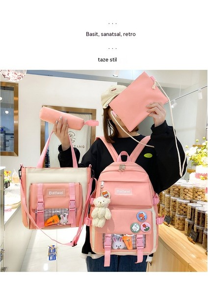 Kampüs Okul Çantası Kadın Turp Tavşan Ilkokul Kız Sırt Çantası (Yurt Dışından) fırsatları