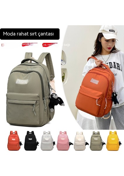 Yeni Okul Çantası Basit ve Şık Sırt Çantası Büyük Kapasiteli Yıkanmış Pamuklu Vahşi Okul Bahçesi Tarzı Ilkokul Öğrencisi Sırt Çantası (Yurt Dışından) fiyatları