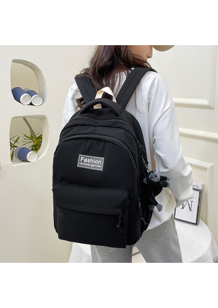 Yeni Okul Çantası Basit ve Şık Sırt Çantası Büyük Kapasiteli Yıkanmış Pamuklu Vahşi Okul Bahçesi Tarzı Ilkokul Öğrencisi Sırt Çantası (Yurt Dışından) modelleri