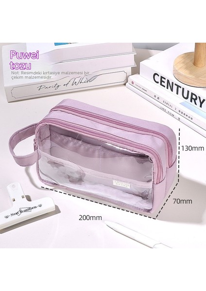 Taşınabilir Üç Katmanlı Büyük Kapasiteli Şeffaf Kalem Çantası Kız Versiyonu 2023 Yeni Ortaokul Kurşun Kalem Kutusu (Yurt Dışından) modelleri